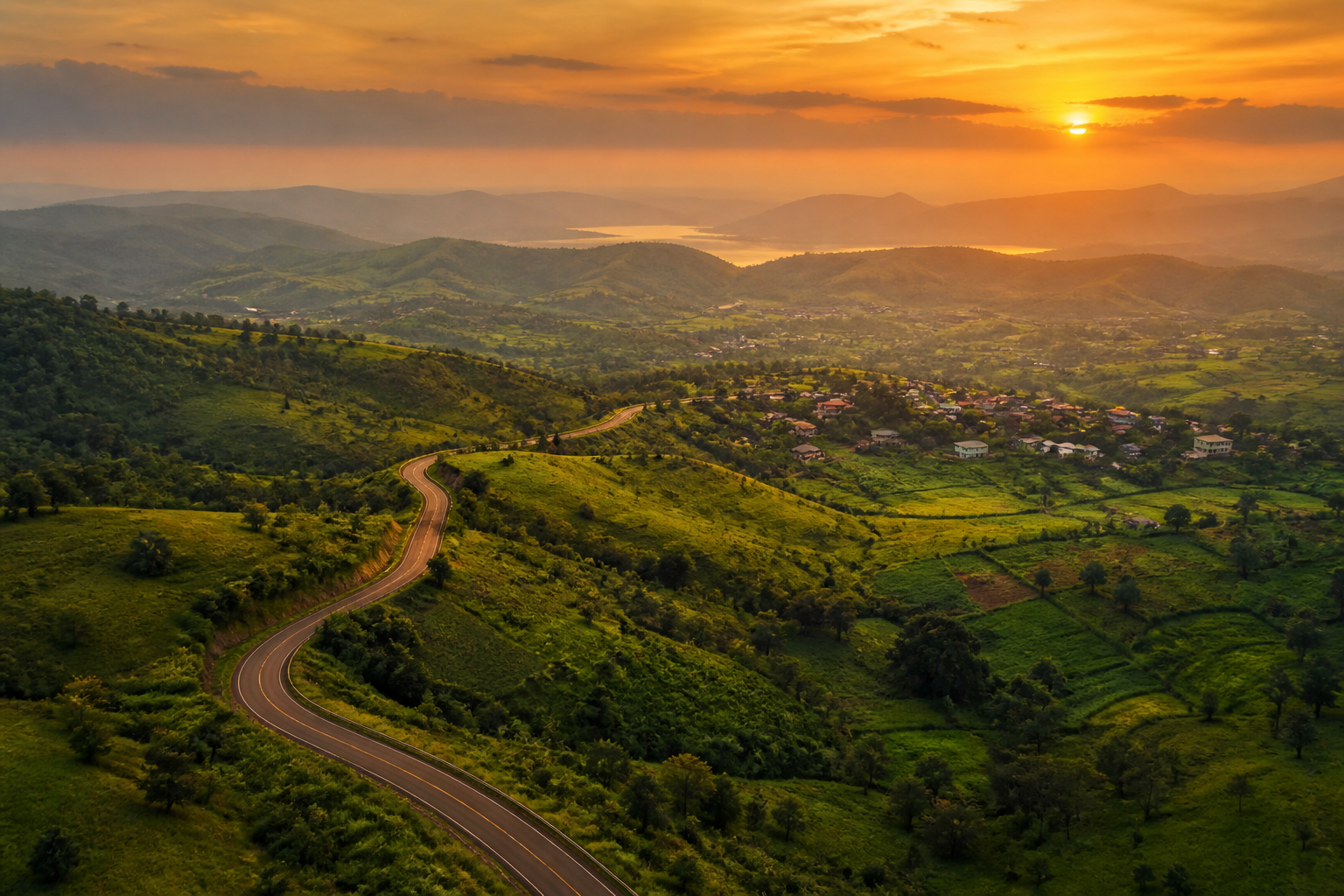 Maharashtra hills at golden hour